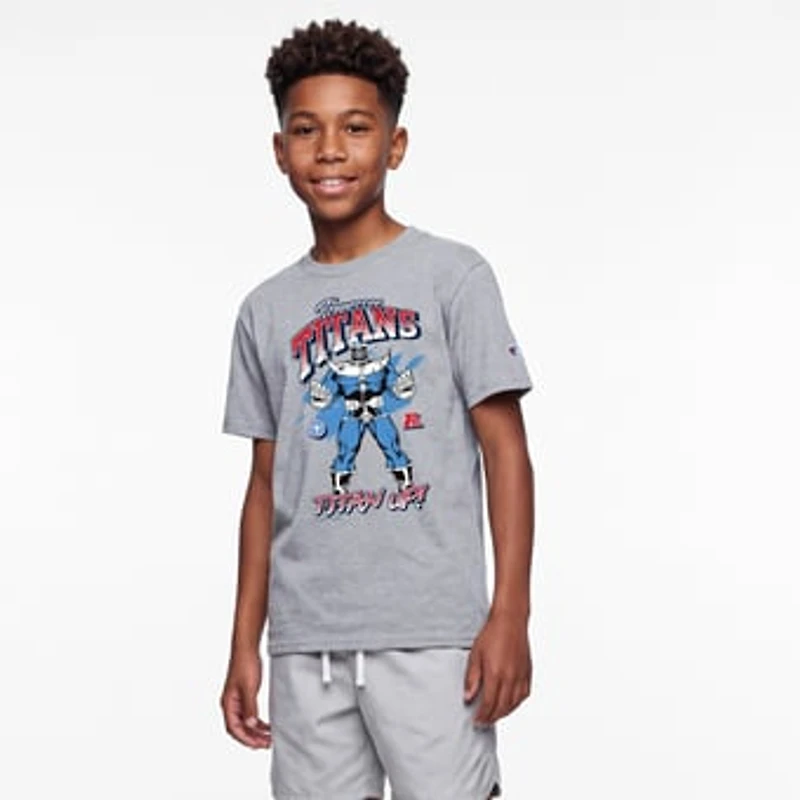 Youth Disney x Champion Heather Gray Tennessee Titans Thanos T-Shirt