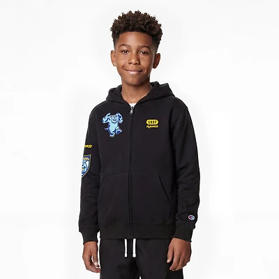 Youth Disney x Champion Black Los Angeles Rams Sulley Full-Zip Hoodie