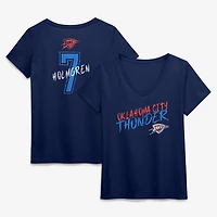 Women's Chet Holmgren Navy Oklahoma City Thunder Hustle Name & Number V-Neck T-Shirt
