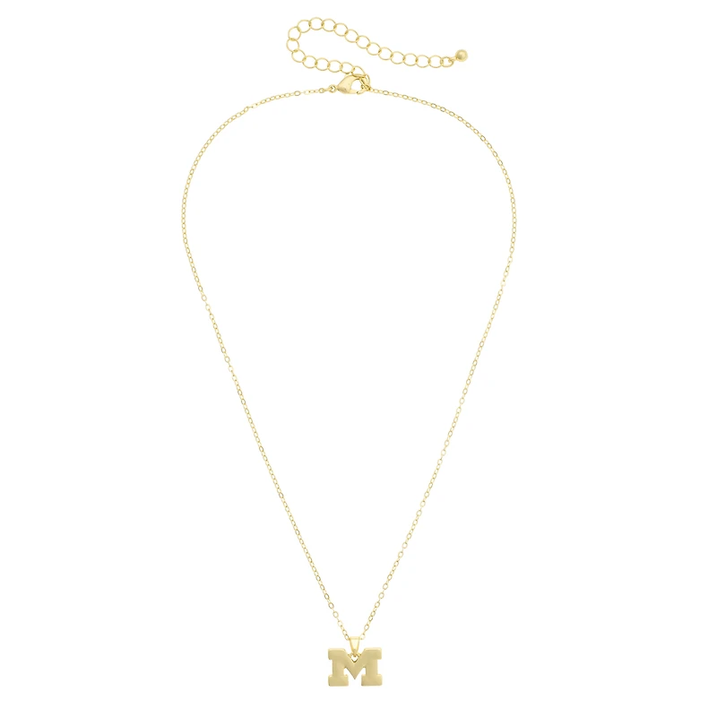 Women's CANVAS Style Michigan Wolverines Gold-Plated Pendant Necklace