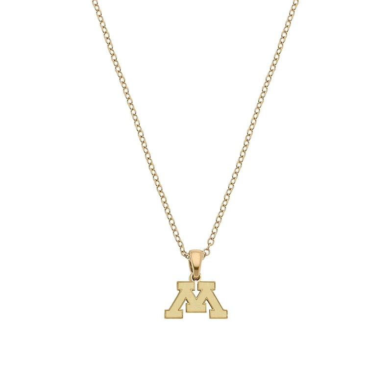 Women's CANVAS Style Minnesota Golden Gophers Gold-Plated Pendant Necklace