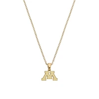 Women's CANVAS Style Minnesota Golden Gophers Gold-Plated Pendant Necklace