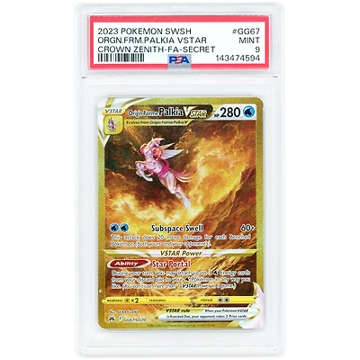 Origin Forme Palkia VSTAR 2023 Pokemon Crown Zenith Galarian Gallery Secret Rare #GG67 PSA Authenticated 9 Card