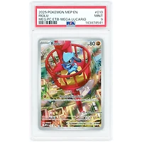 Riolu 2025 Pokemon Mega Evolution Black Star Promo Pokemon Center Exclusive #10 PSA Authenticated 9 Card