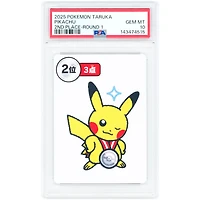 Taruka Pikachu 2nd Place Round 2025 Pokemon Taruka Deck Full Art #NNO PSA Authenticated 10 Card