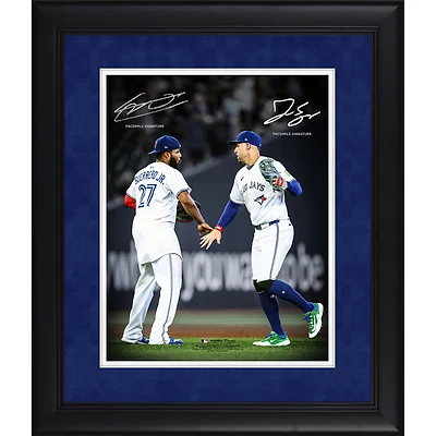 Vladimir Guerrero Jr. & George Springer Toronto Blue Jays Facsimile Signature Framed 11" x 14" Spotlight Photograph