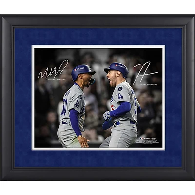 Mookie Betts & Freddie Freeman Los Angeles Dodgers Facsimile Signature Framed 11" x 14" Spotlight Photograph