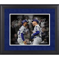 Mookie Betts & Freddie Freeman Los Angeles Dodgers Facsimile Signature Framed 11" x 14" Spotlight Photograph