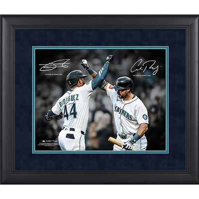 Cal Raleigh & Julio Rodriguez Seattle Mariners Facsimile Signature Framed 11" x 14" Spotlight Photograph