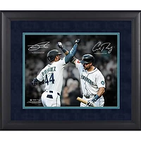 Cal Raleigh & Julio Rodriguez Seattle Mariners Facsimile Signature Framed 11" x 14" Spotlight Photograph