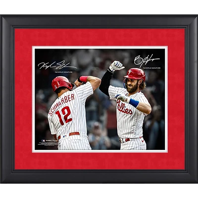 Kyle Schwarber & Bryce Harper Philadelphia Phillies Facsimile Signature Framed 11" x 14" Spotlight Photograph