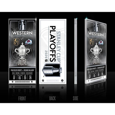Highland Mint Colorado Avalanche 2026 Western Conference Final Commemorative Ticket 3D Acrylic Block Art