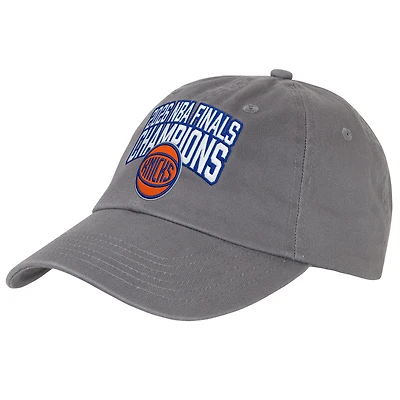 Youth Outerstuff Charcoal New York Knicks 2026 NBA Finals Champions Slouch Adjustable Hat