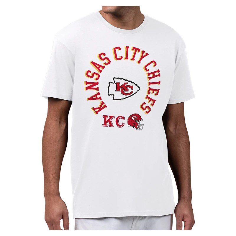 Men's Starter White Kansas City Chiefs All-Around Fan Graphic T-Shirt
