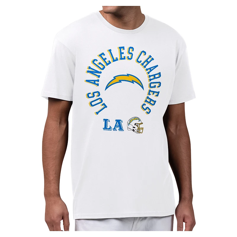 Men's Starter White Los Angeles Chargers All-Around Fan Graphic T-Shirt