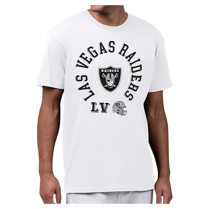 Men's Starter White Las Vegas Raiders All-Around Fan Graphic T-Shirt