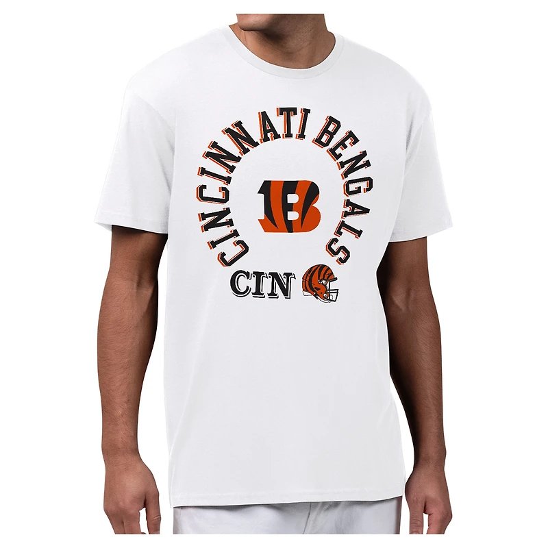 Men's Starter White Cincinnati Bengals All-Around Fan Graphic T-Shirt