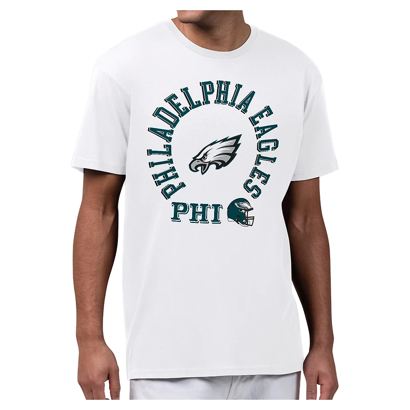 Men's Starter White Philadelphia Eagles All-Around Fan Graphic T-Shirt