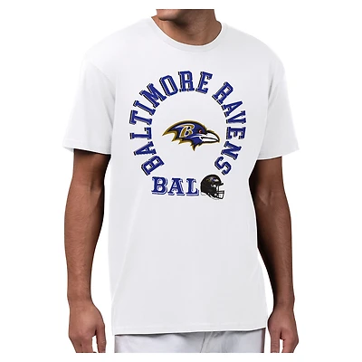 Men's Starter White Baltimore Ravens All-Around Fan Graphic T-Shirt