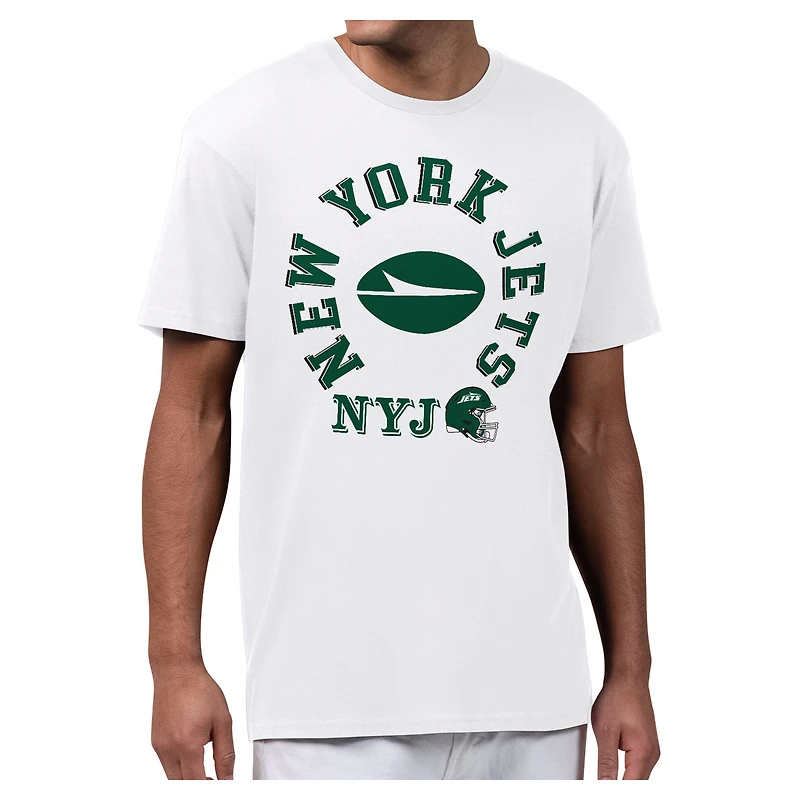 Men's Starter White New York Jets All-Around Fan Graphic T-Shirt
