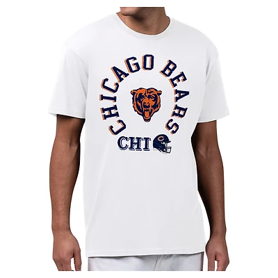 Men's Starter White Chicago Bears All-Around Fan Graphic T-Shirt