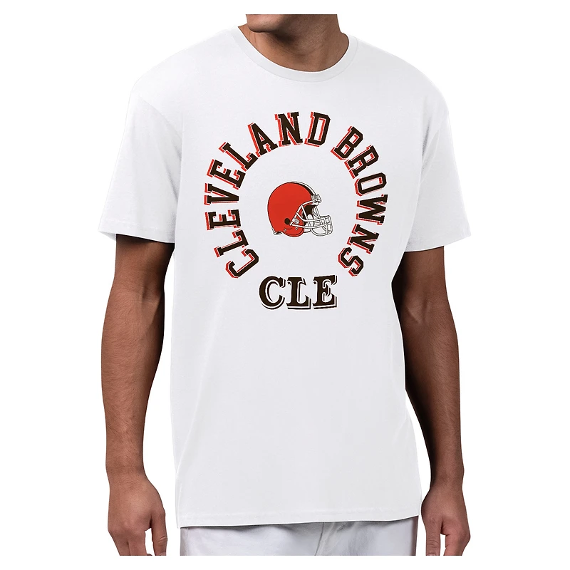 Men's Starter White Cleveland Browns All-Around Fan Graphic T-Shirt