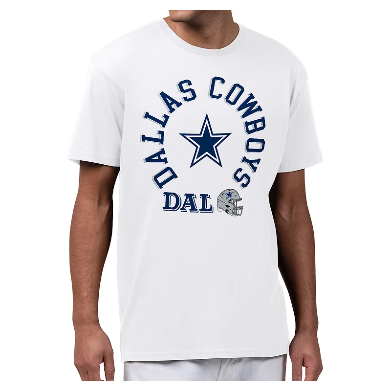 Men's Starter White Dallas Cowboys All-Around Fan Graphic T-Shirt