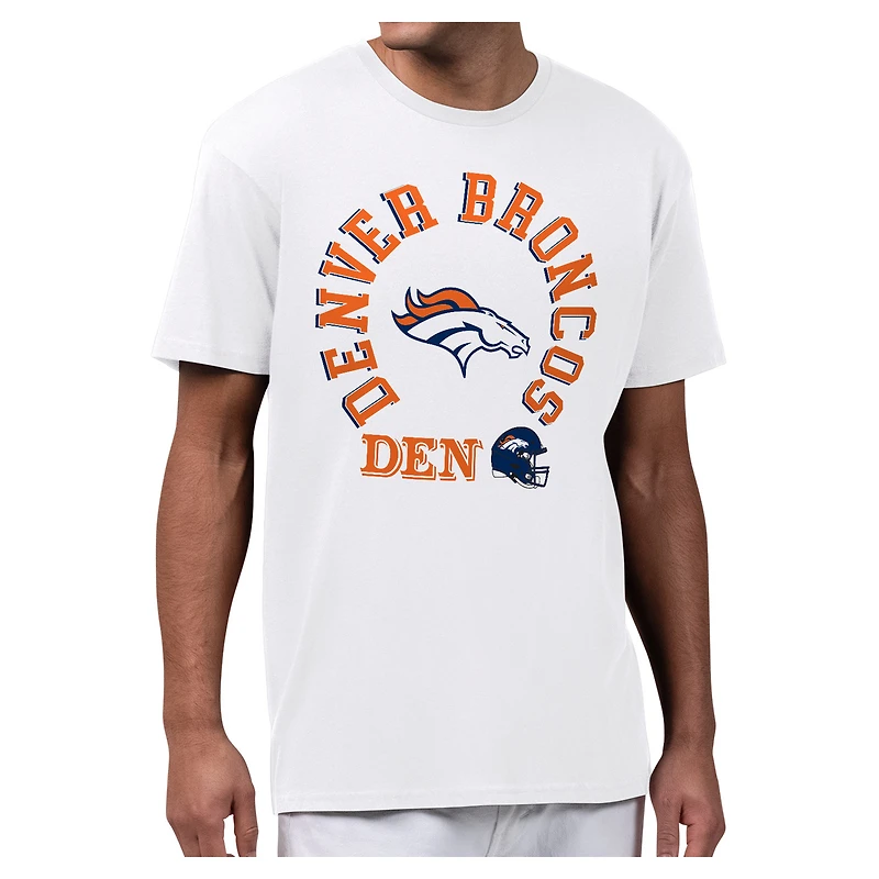 Men's Starter White Denver Broncos All-Around Fan Graphic T-Shirt