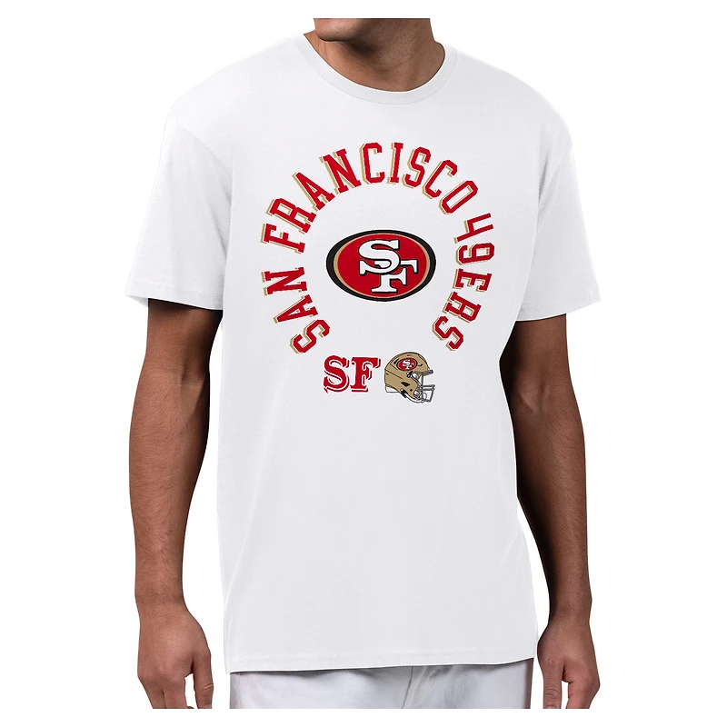 Men's Starter White San Francisco 49ers All-Around Fan Graphic T-Shirt