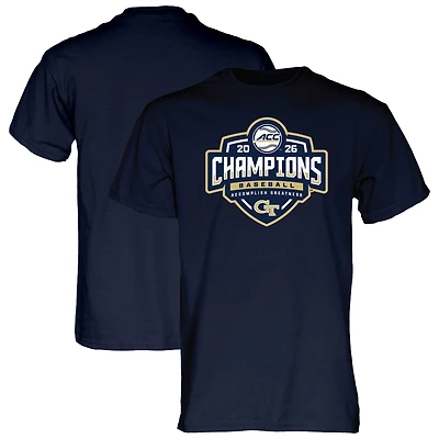 Unisex Blue 84 Navy Georgia Tech Yellow Jackets 2026 ACC Baseball Tournament Champions Locker Room T-Shirt