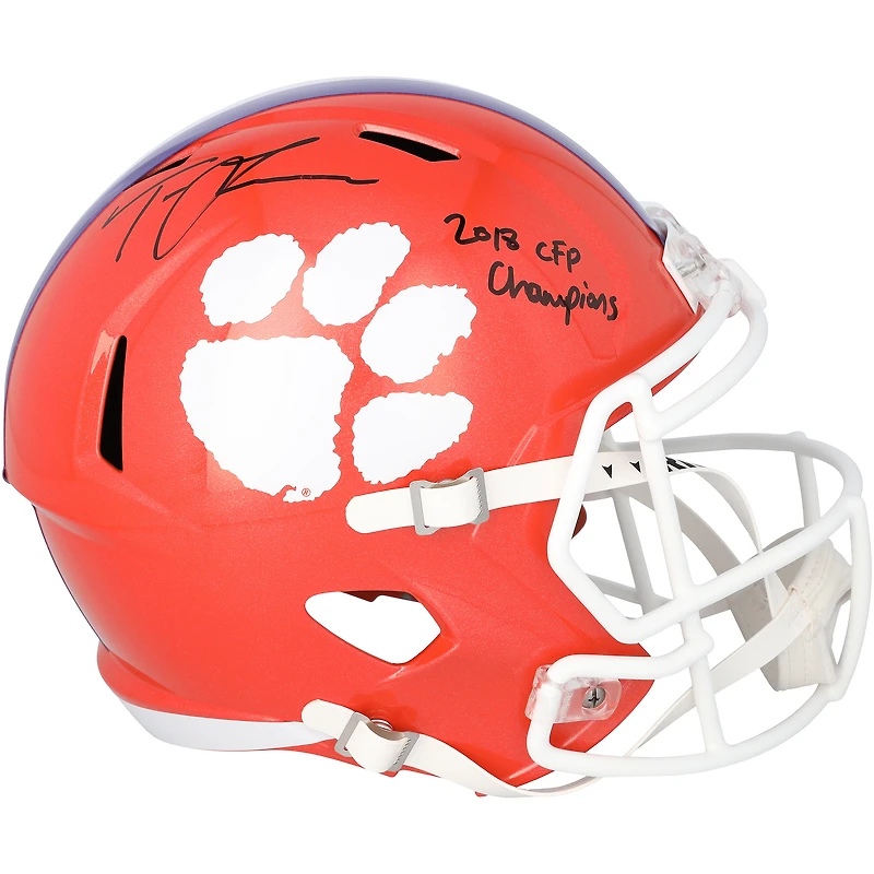 Trevor Lawrence Clemson Tigers Autographed Riddell Speed Replica Helmet with "2018 CFP Champions" Inscription