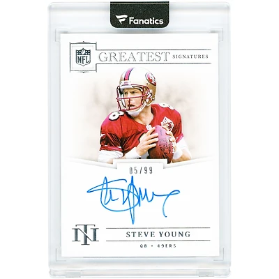 Steve Young San Francisco 49ers Autographed 2024 Panini National Treasures NFL Greatest #NFLG-SY #5/99 Card