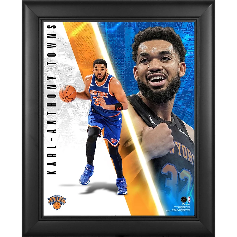 Karl-Anthony Towns New York Knicks Framed 13" x 16" Radiance Collage