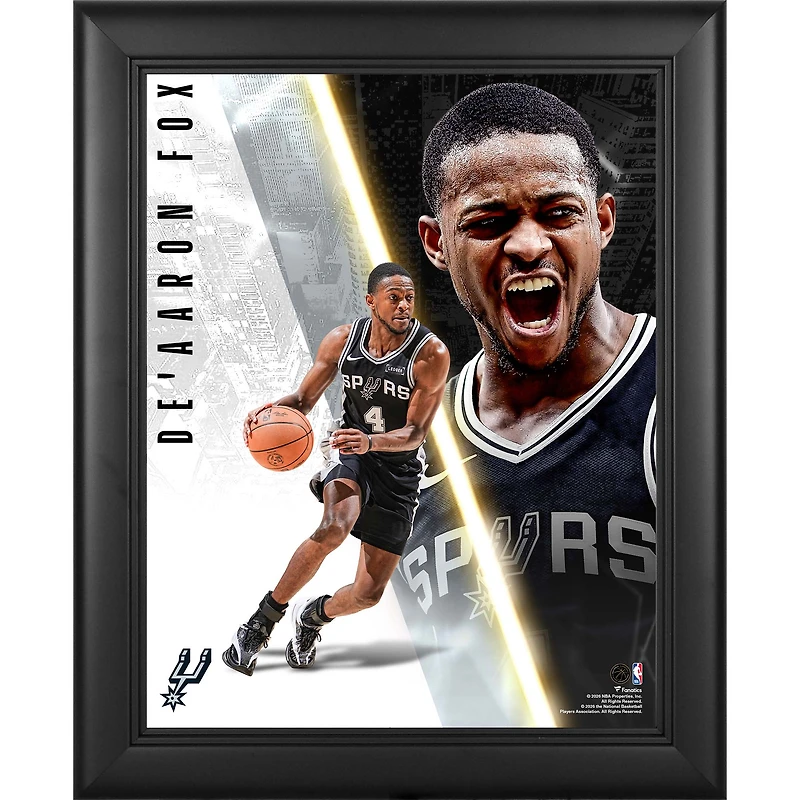 De'Aaron Fox San Antonio Spurs Framed 13" x 16" Radiance Collage