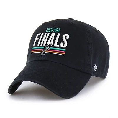 Men's '47 Black San Antonio Spurs 2026 NBA Finals Clean Up Adjustable Hat