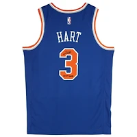 Josh Hart New York Knicks Autographed Blue Nike Icon Edition Swingman Jersey with "26 ECF Champs" Inscription