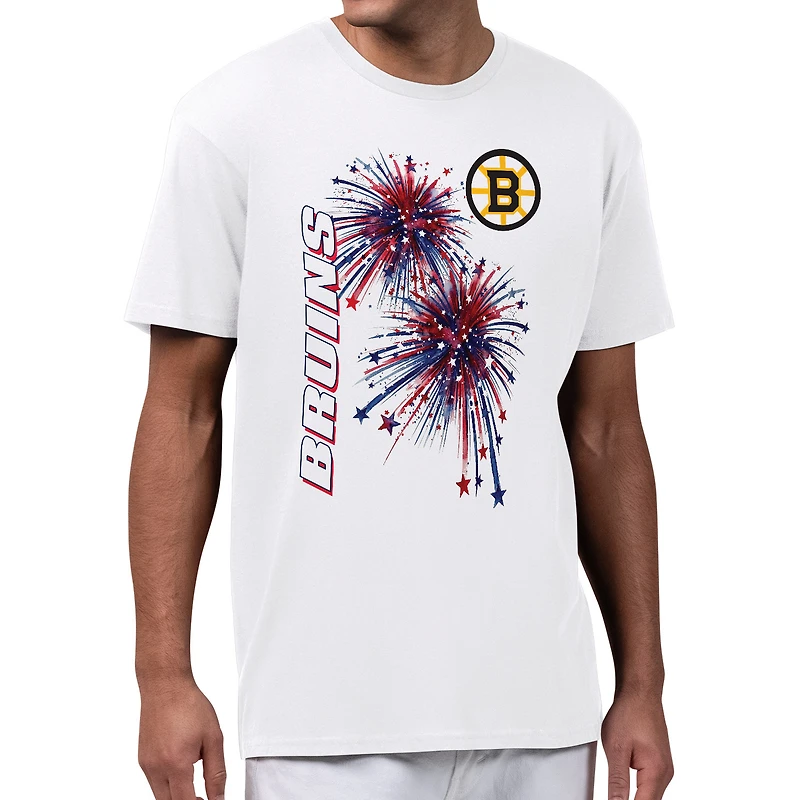 Men's Starter White Boston Bruins American Sparks T-Shirt