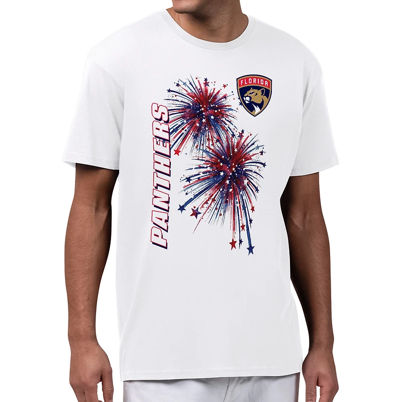 Men's Starter White Florida Panthers American Sparks T-Shirt
