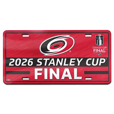 WinCraft Carolina Hurricanes 2026 Stanley Cup Final Laser Cut Acrylic License Plate