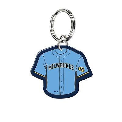 WinCraft Milwaukee Brewers Road Jersey Premium Acrylic Key Ring