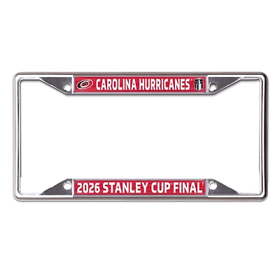 WinCraft Carolina Hurricanes 2026 Stanley Cup Final Laser Cut Metal License Plate Frame