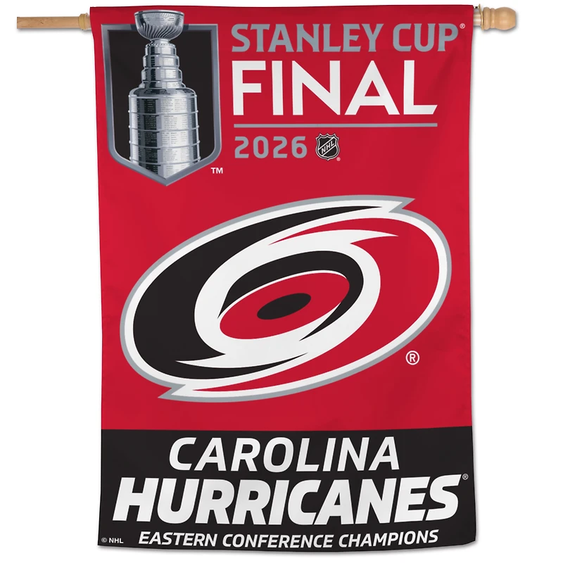 WinCraft Carolina Hurricanes 2026 NHL Eastern Conference Champions 28" x 40" Single-Sided Vertical Banner