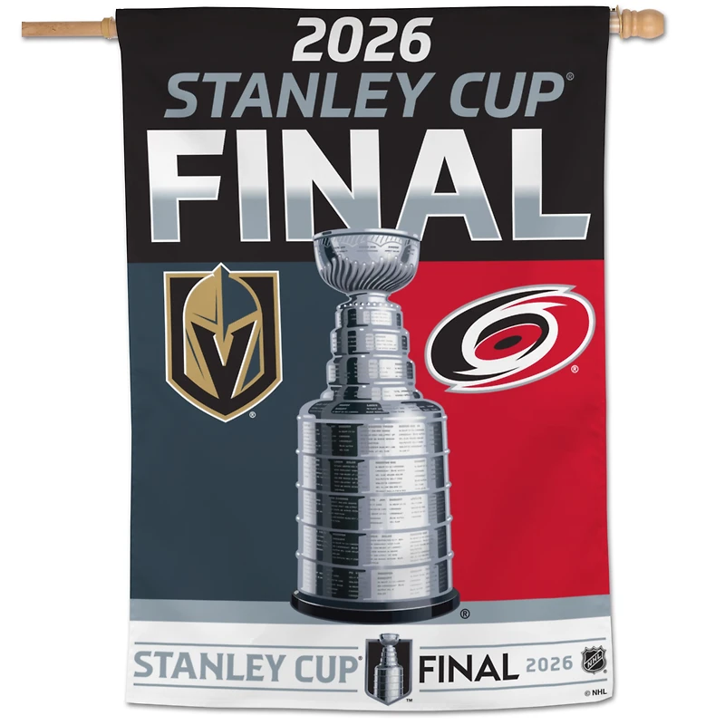 WinCraft Vegas Golden Knights vs. Carolina Hurricanes 2026 Stanley Cup Final Matchup 28" x 40" Single-Sided Vertical Banner