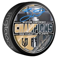 Jack Eichel Vegas Golden Knights Autographed 2026 Western Conference Champions Hockey Puck