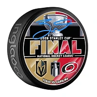 Jack Eichel Vegas Golden Knights Autographed 2026 Stanley Cup Final Dueling Matchup Hockey Puck