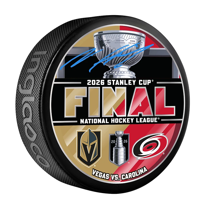 Noah Hanifin Vegas Golden Knights Autographed 2026 Stanley Cup Final Dueling Matchup Hockey Puck
