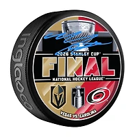 Mitch Marner Vegas Golden Knights Autographed 2026 Stanley Cup Final Dueling Matchup Hockey Puck