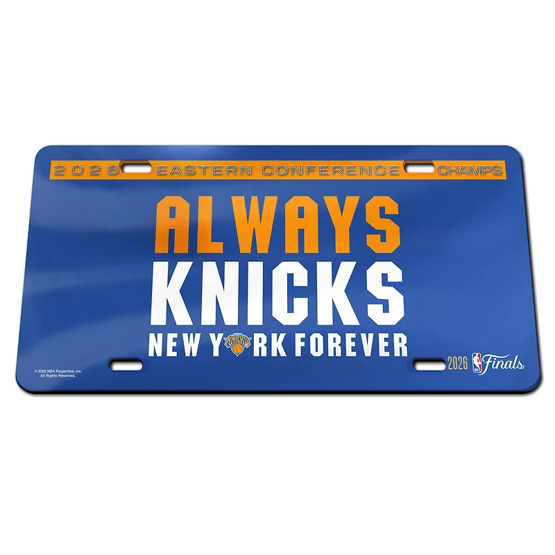 WinCraft New York Knicks 2026 NBA Eastern Conference Champions Laser Cut Acrylic License Plate