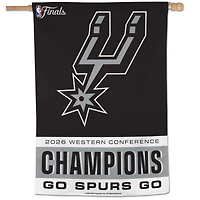 WinCraft San Antonio Spurs 2026 NBA Western Conference Champions 28" x 40" Single-Sided Vertical Banner