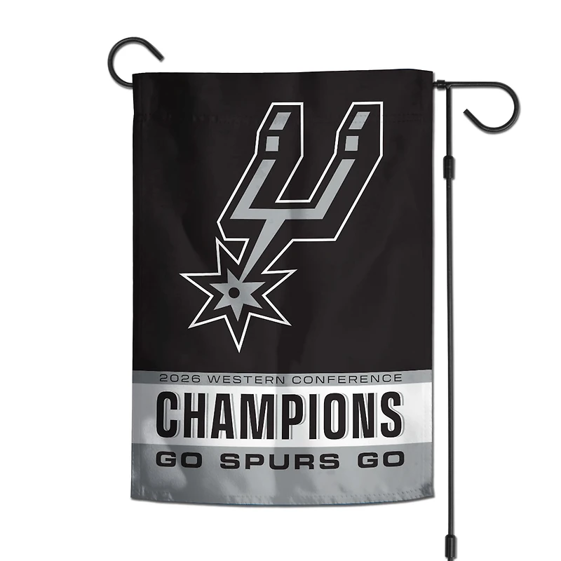 WinCraft San Antonio Spurs 2026 NBA Western Conference Champions 12" x 18" Double-Sided Garden Flag